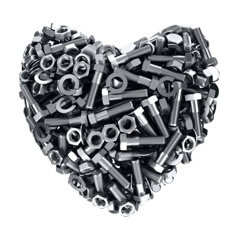 Сердце из гаек