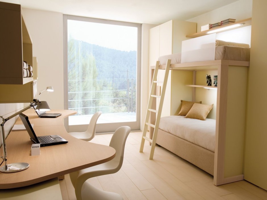 Мебель для двоих детей в маленькую комнату