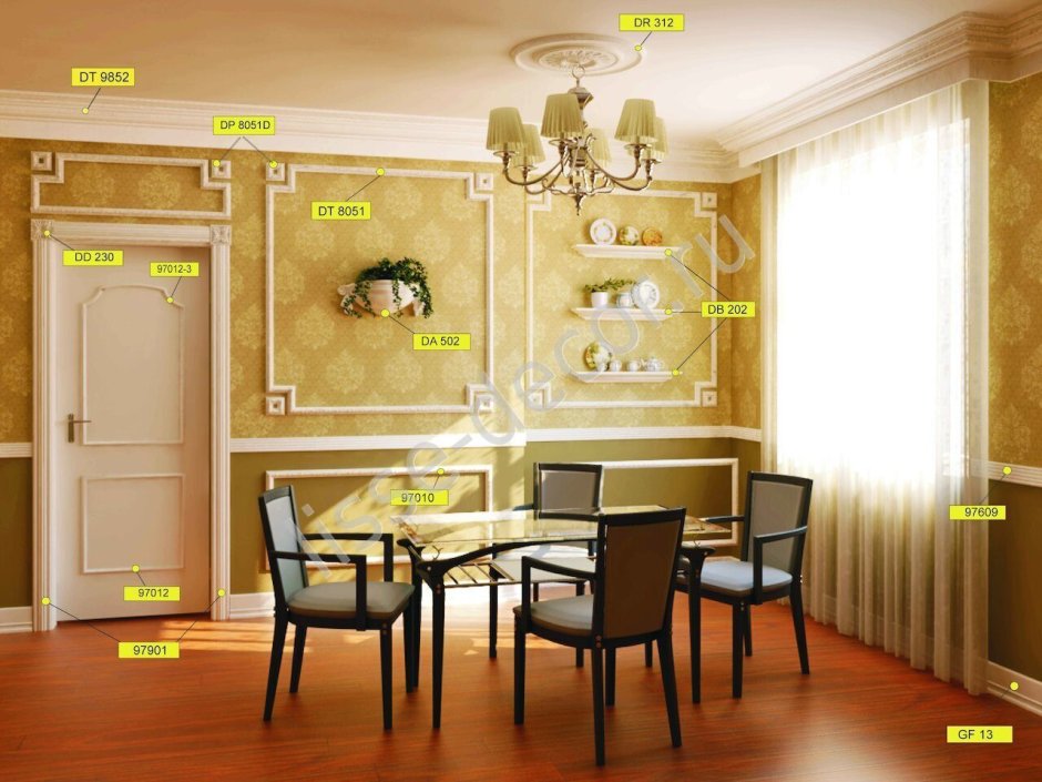 Молдинги Декомастер в интерьере