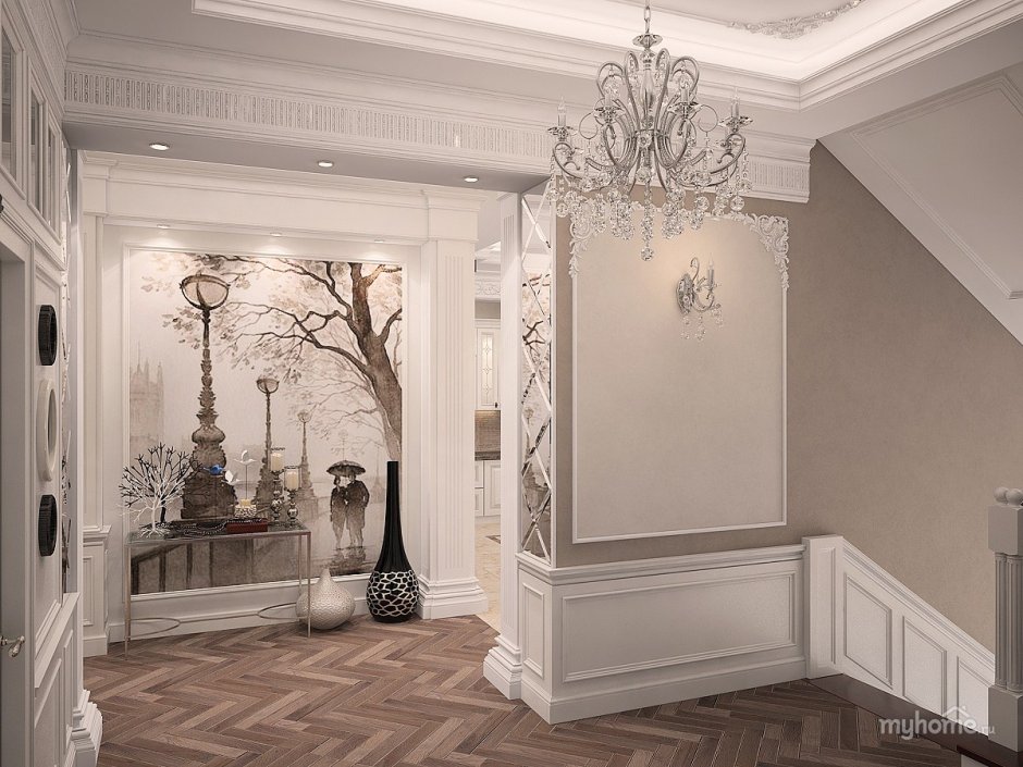 Лепнина на стенах в интерьере