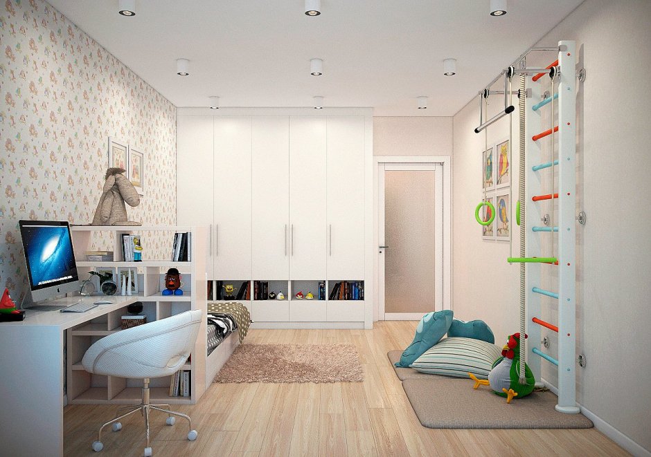 Детская комната пенал интерьер