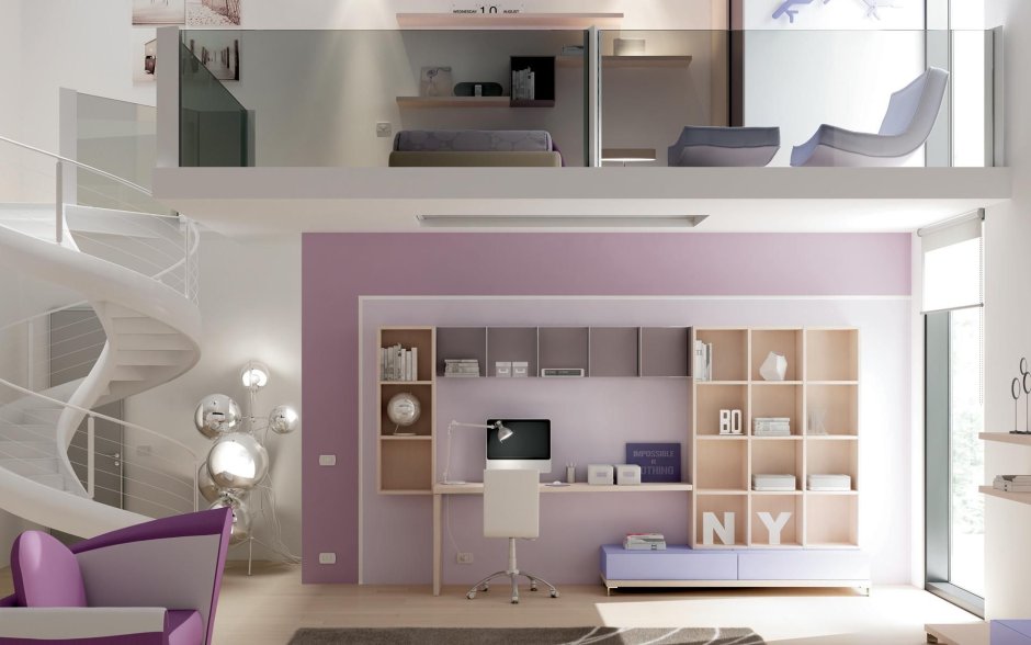 Комната для подростка девочки Модерн