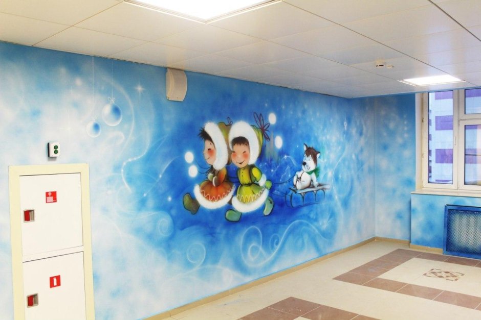 Роспись стен детских садов
