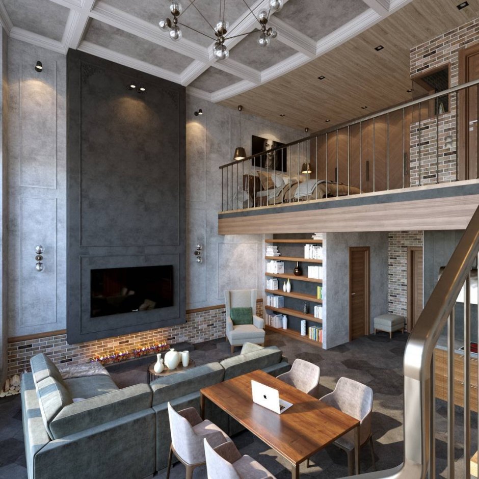 Двухуровневый лофт 60 кв м