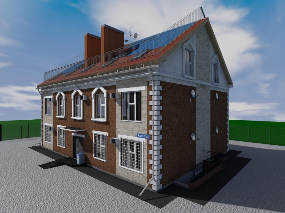 Двухэтажный квартирный дом