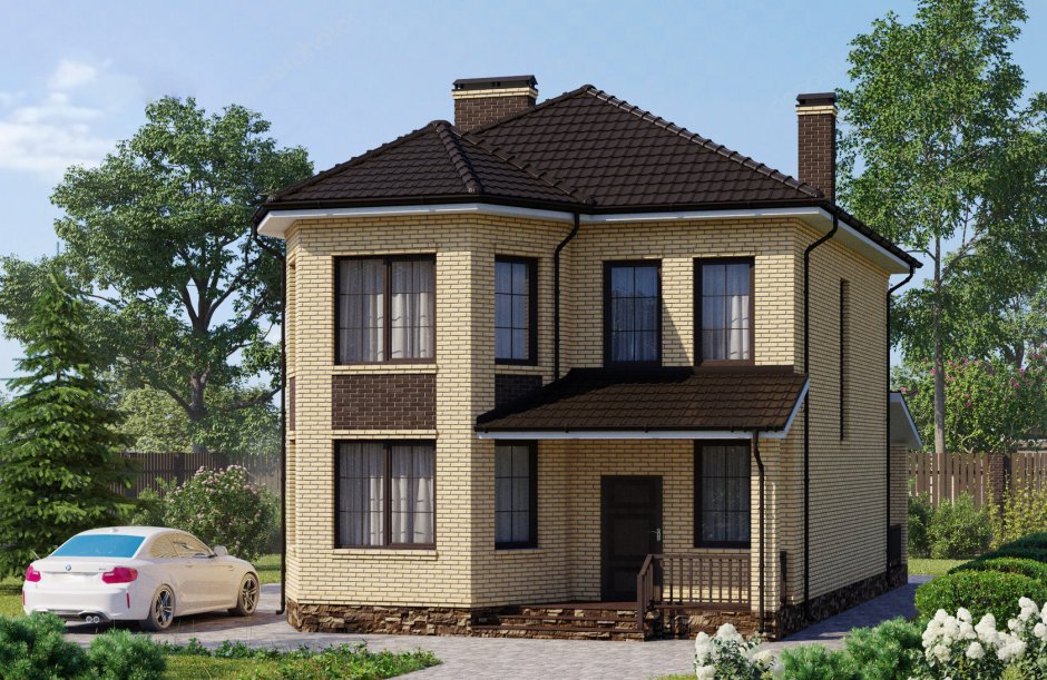 Дом с эркером двухэтажный