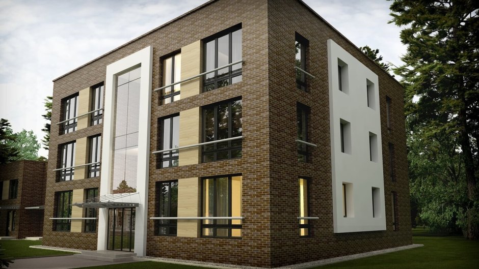 Трехэтажные многоквартирные дома