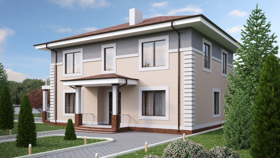 Двухэтажный коттедж