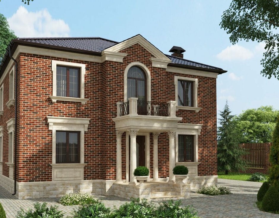 Двухэтажный дом в английском стиле