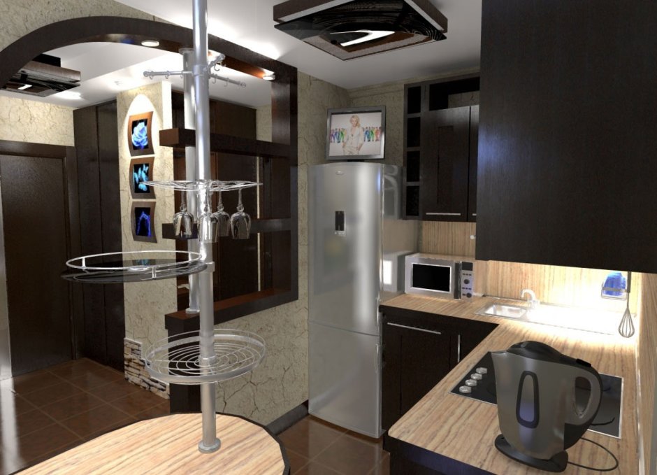 Кухня совмещенная с коридором