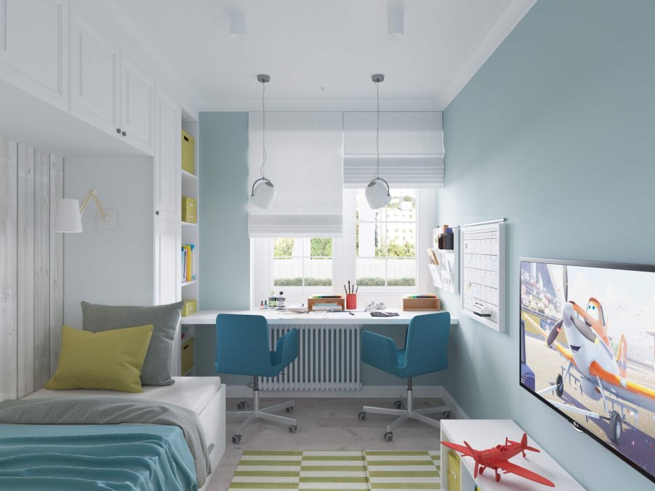 Детская в скандинавском стиле для школьника