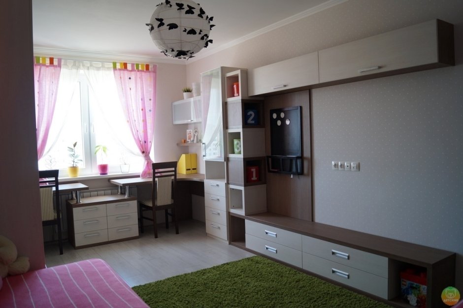 Расположение мебели в детской