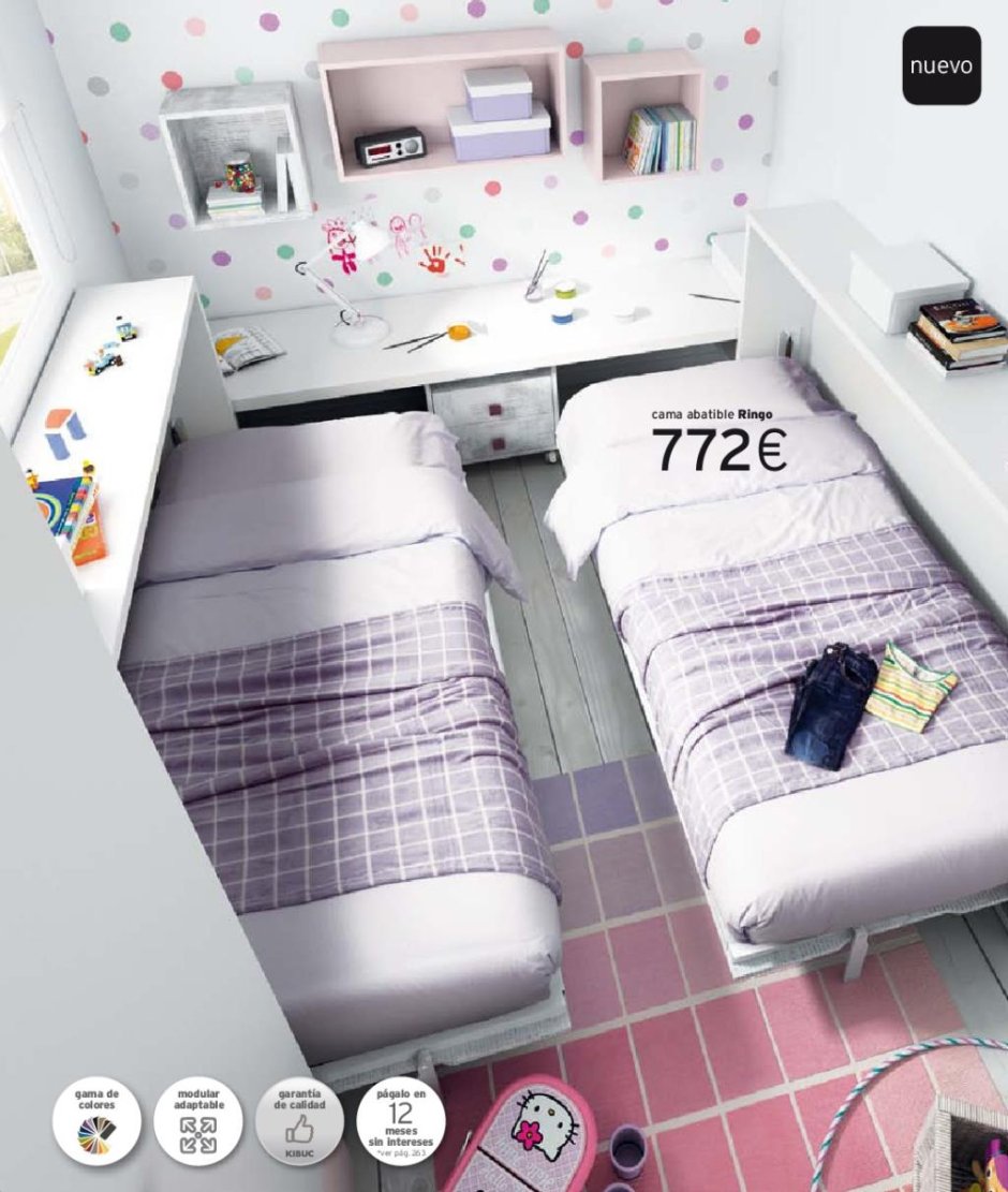 Расположение мебели в комнате для 2 девочек