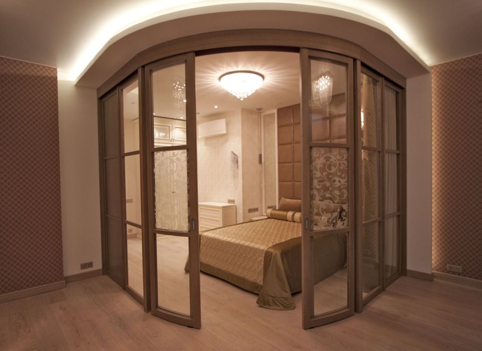 Подвесная ширма для зонирования комнаты