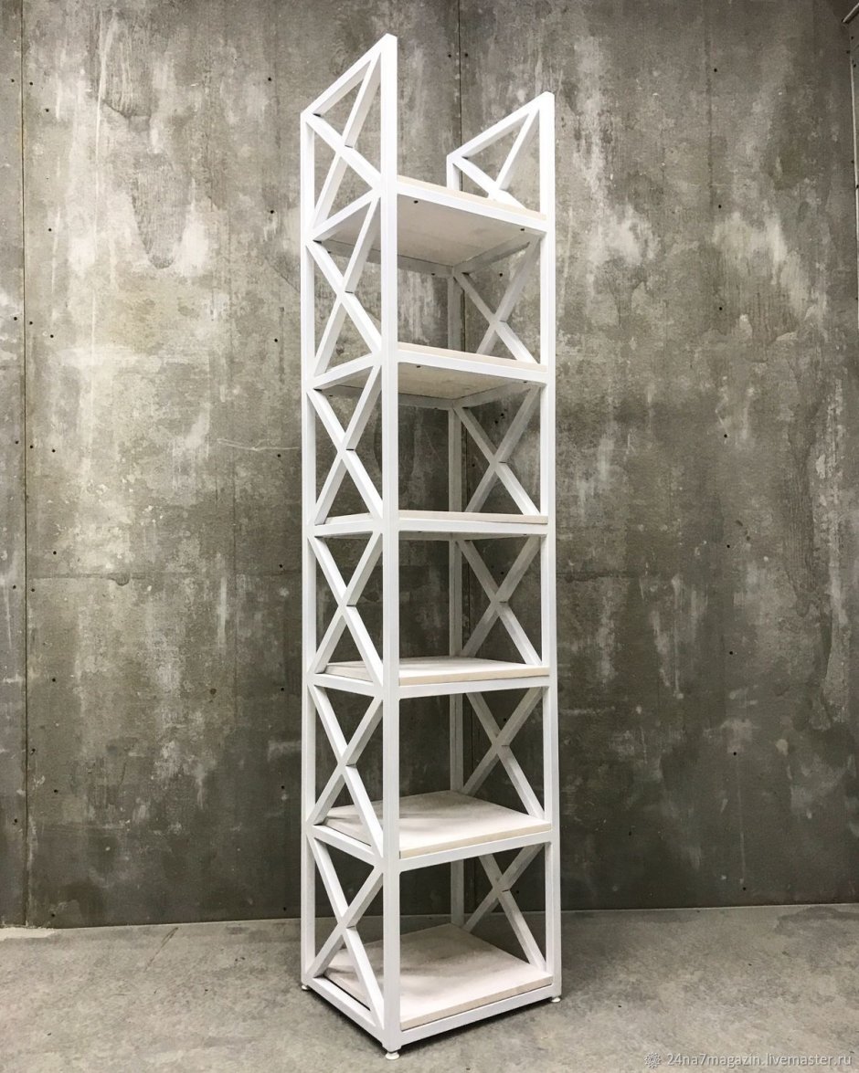 Стеллаж деревянный узкий