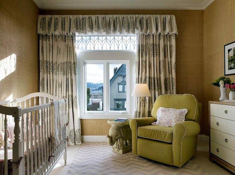 Детская в английском стиле портьеры