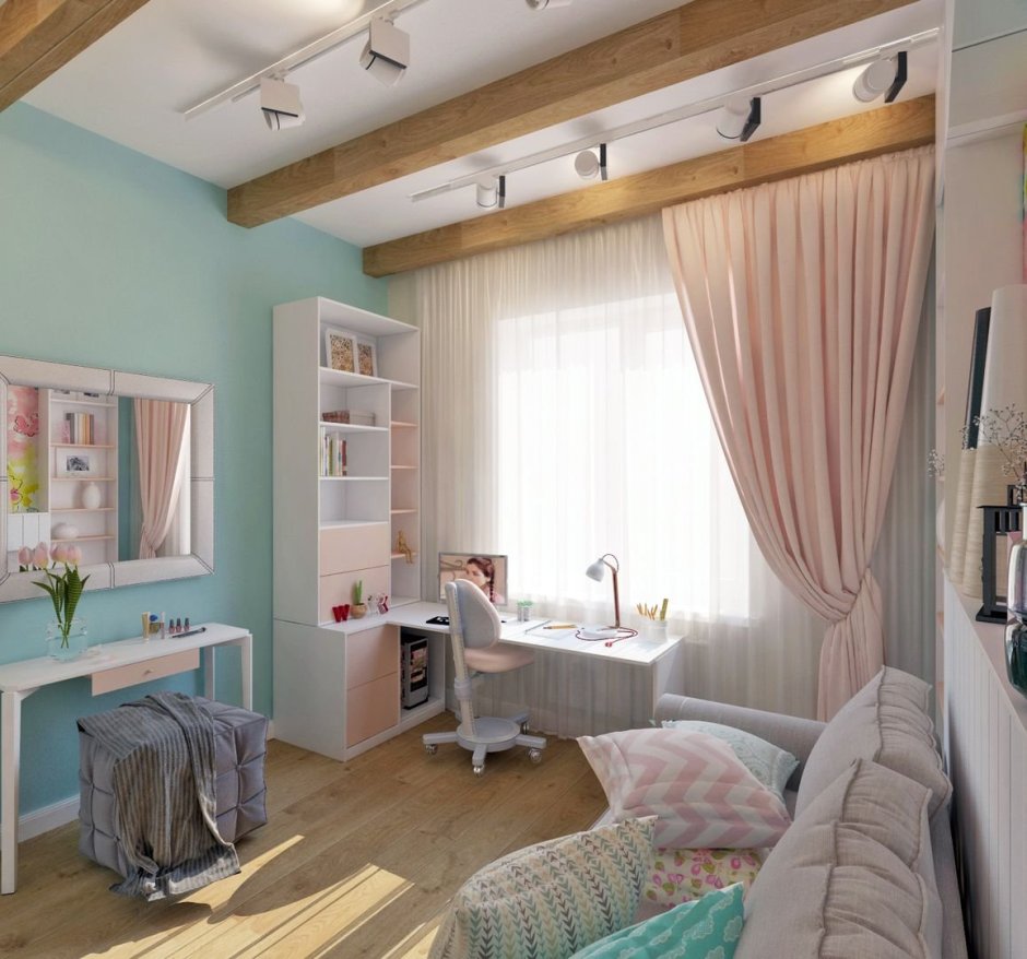 Комната для девочки подростка с балконом