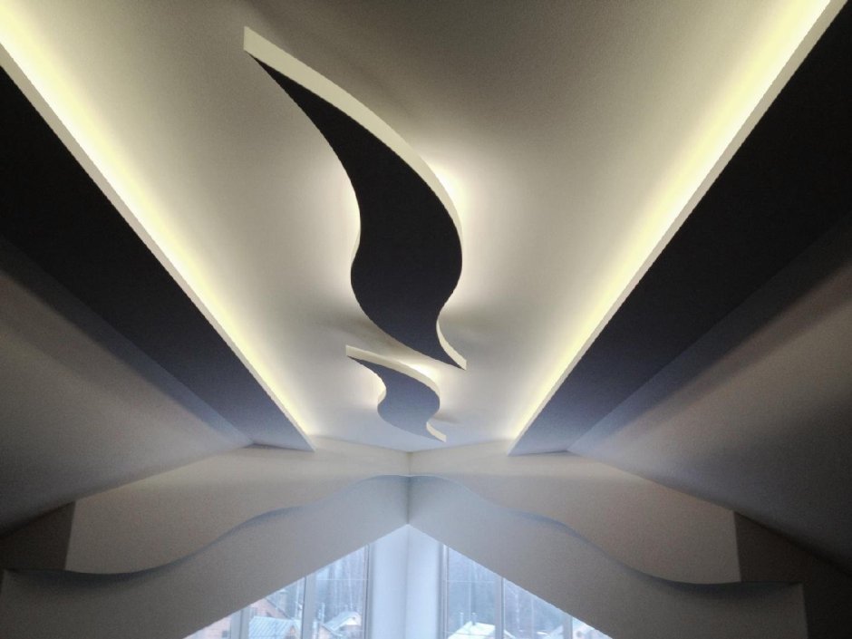 Фигурные потолки из гипсокартона