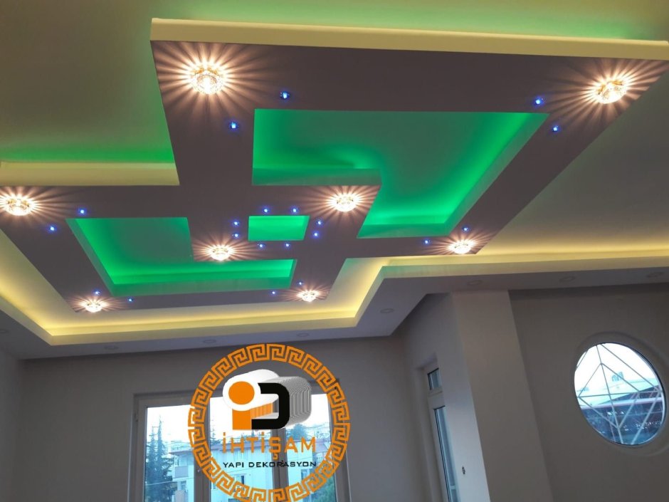 Гипсокартон фигура для спальни