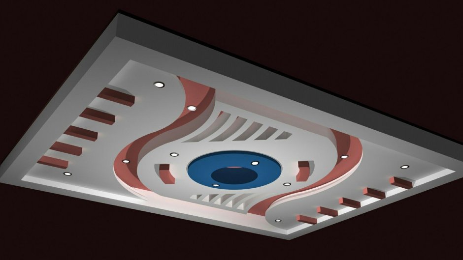 Потолок гипсокартон фигурный