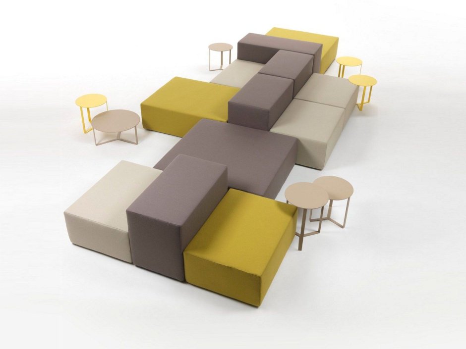 Модульная мягкая мебель для школы