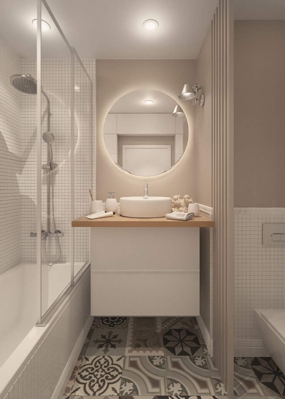 Ванная в трешке п44