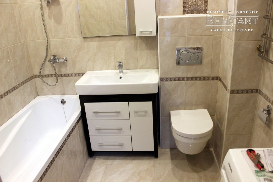 Ванная с туалетом в новостройке