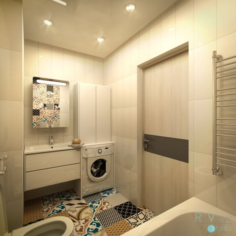 Планировка ванны п-44