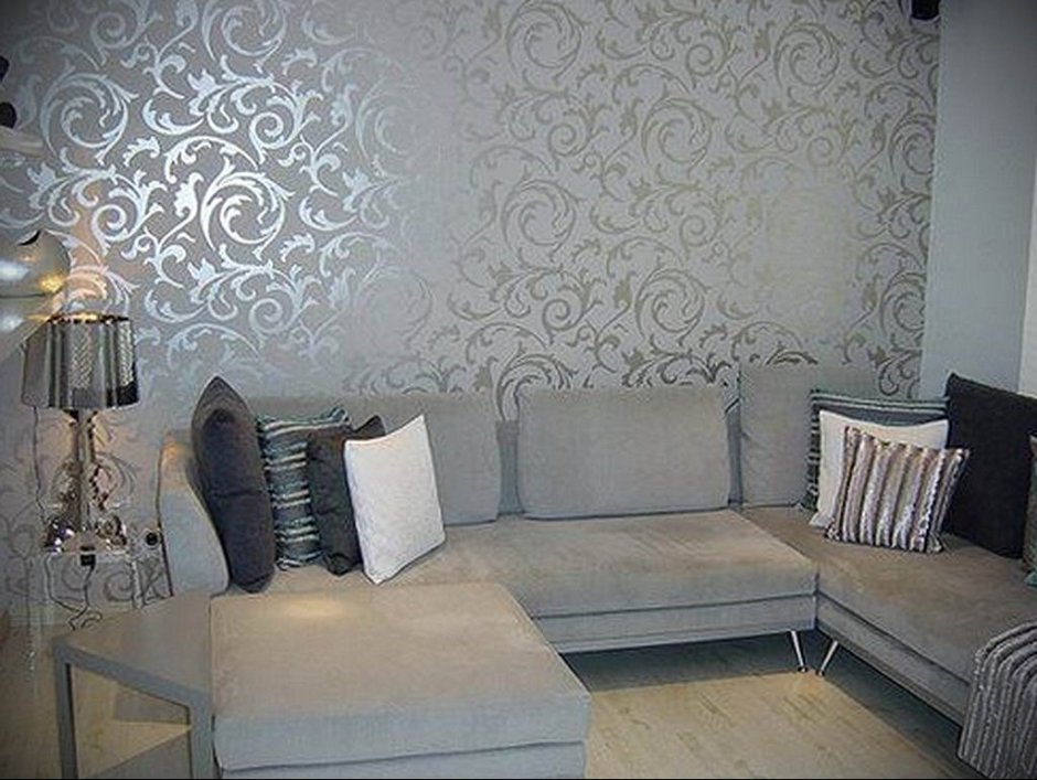 Зал в серебристых тонах