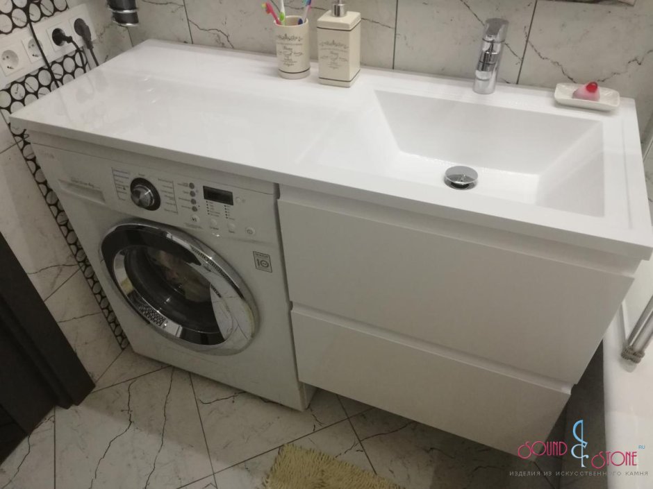 Акванет раковина 120 над стиралкой