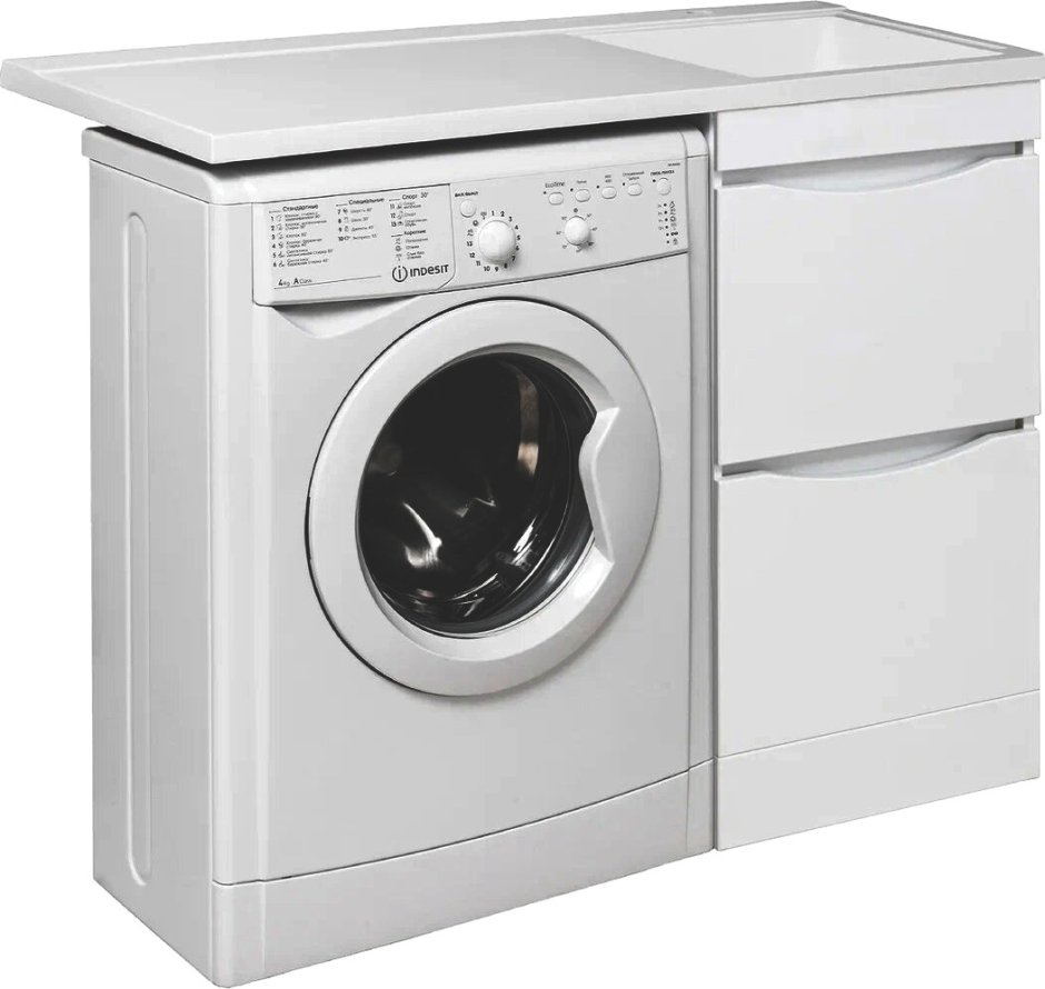 Тумба с раковиной под стиральную машину Runo Лира 120