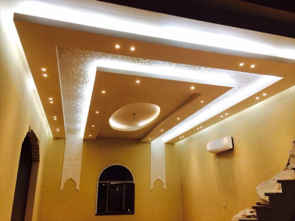 Фигурные гипсокартоновые потолки