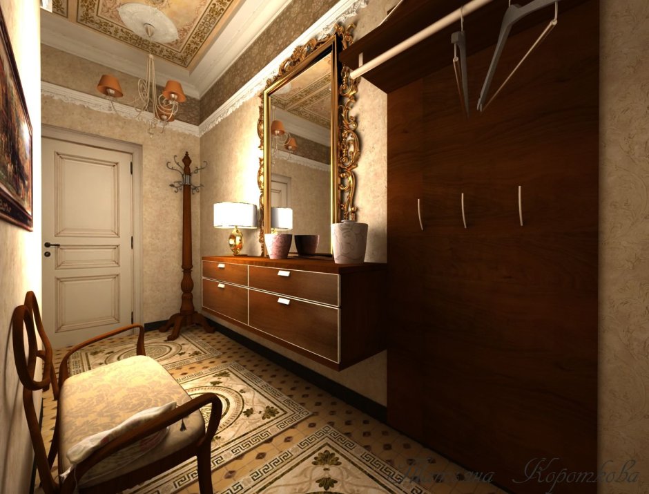 Прихожая в винтажном стиле