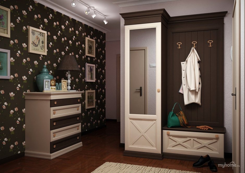 Прихожая в стиле ретро