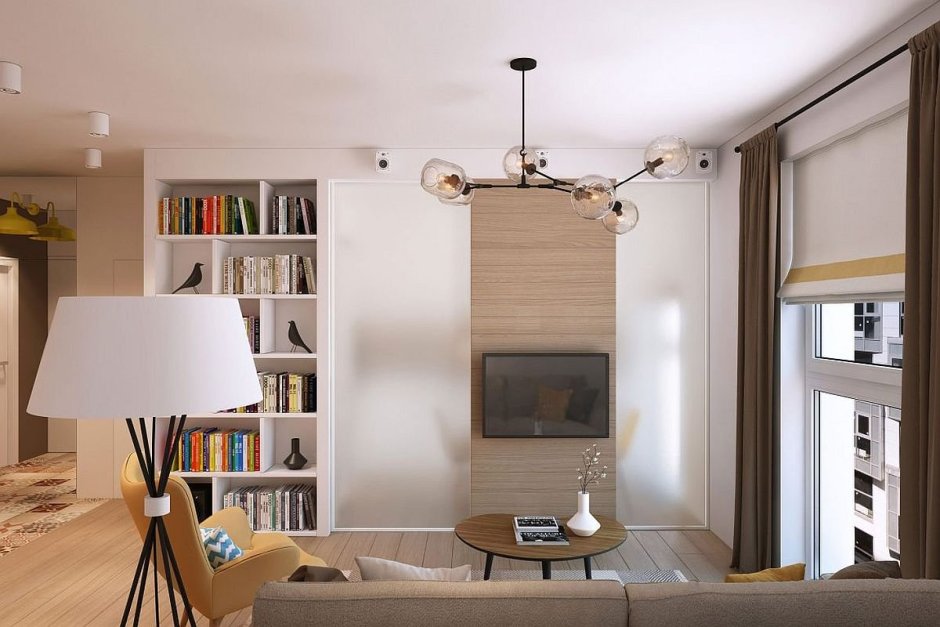 Перегородка посередине комнаты