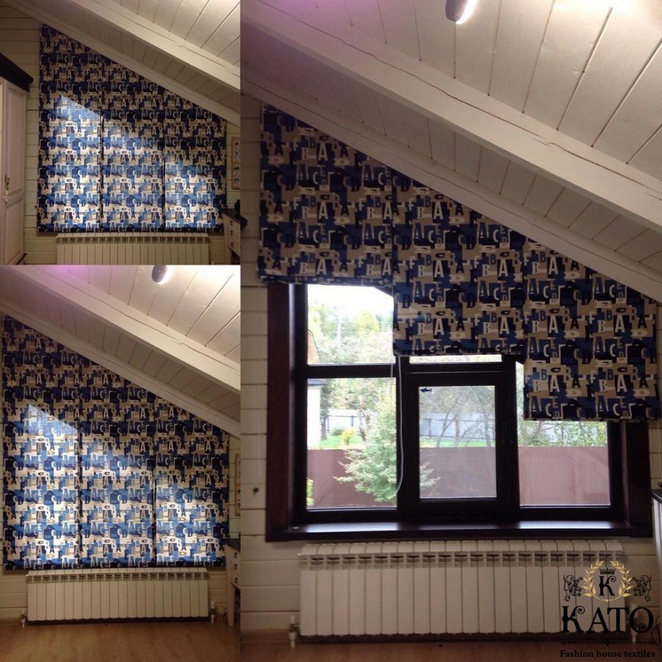 Римские шторы на мансардные окна