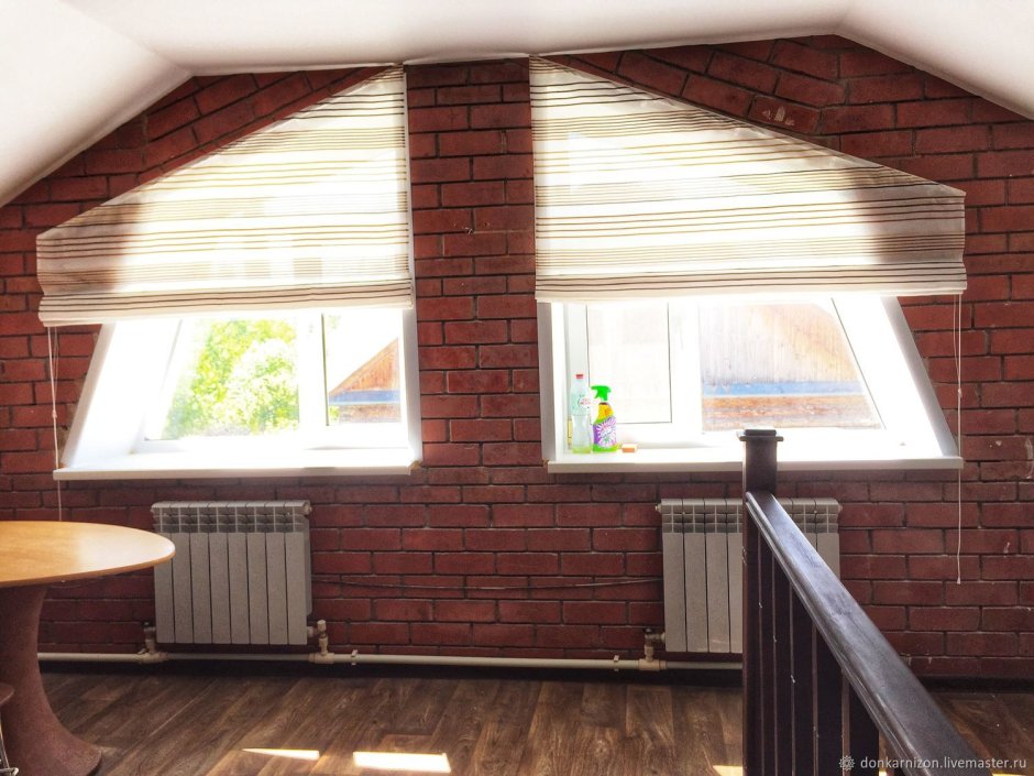 Римские шторы на арочные окна