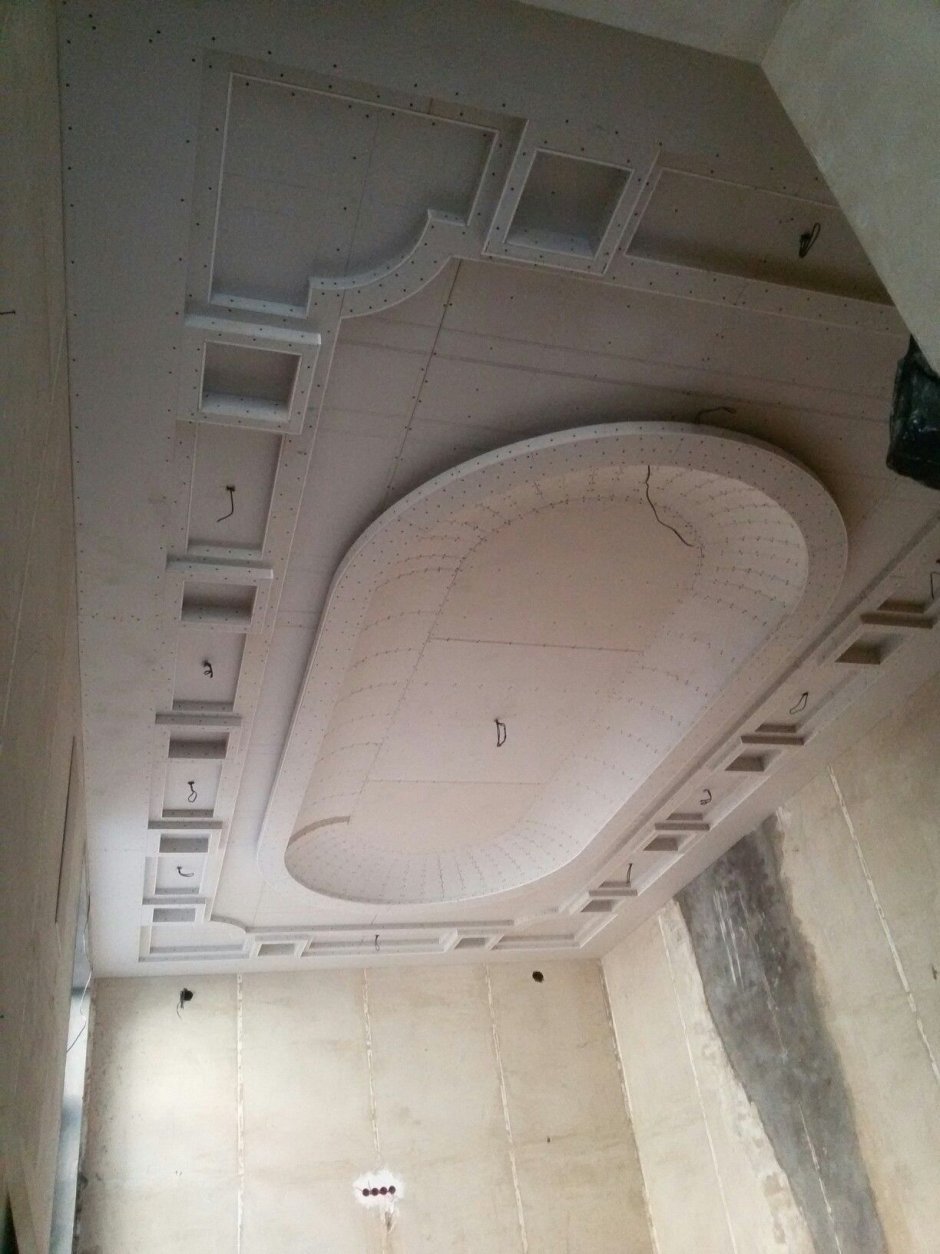 Фигурный потолок гипсокартон узбекская