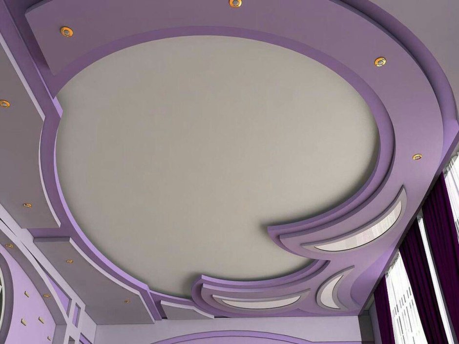 Фигурный потолок краска