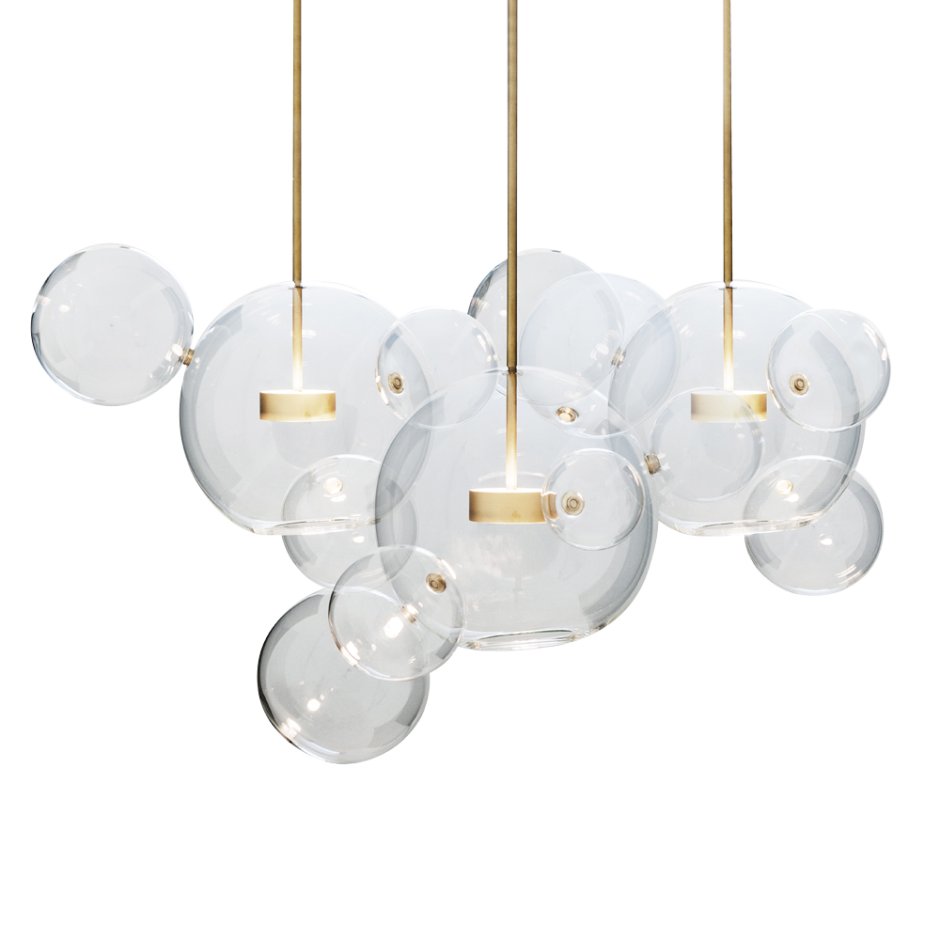 Подвесной светильник Giopato & Coombes Bolle BLS 14l Chandelier Milk