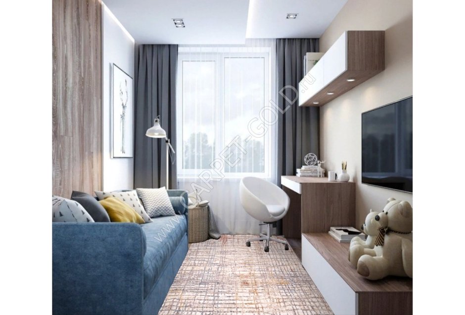 Интерьер комнаты с диваном