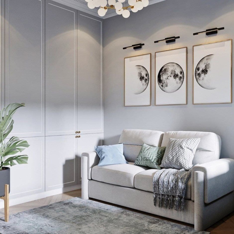 Гостевая комната с диваном в современном стиле