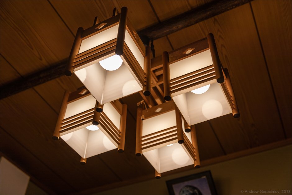 Деревянные светильники в японском стиле