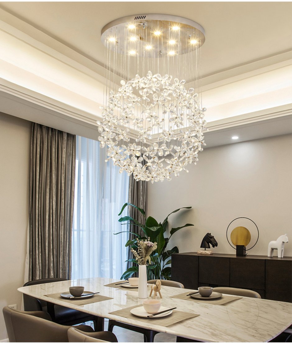 Люстры в интерьере гостиной