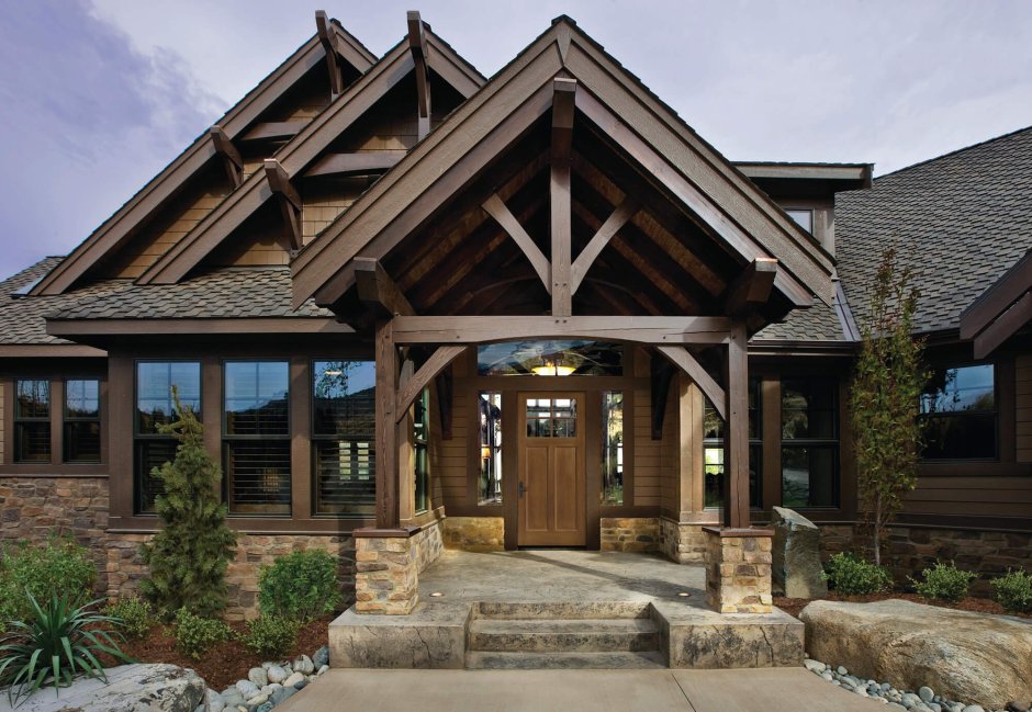 Тимбер фрейм крыльцо красивые