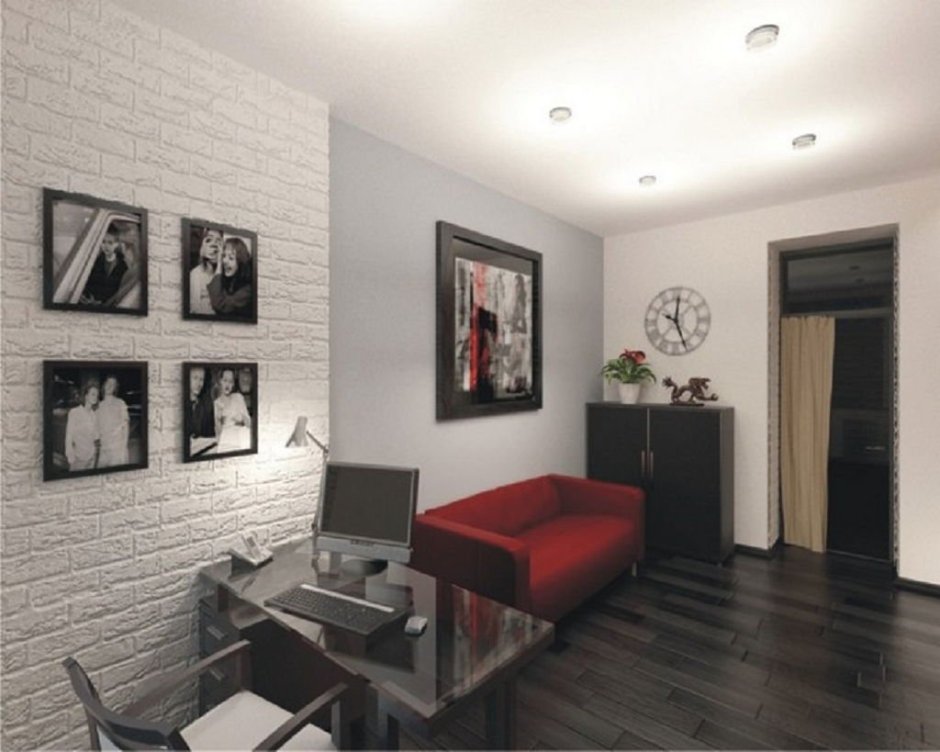 Белый кирпич в интерьере