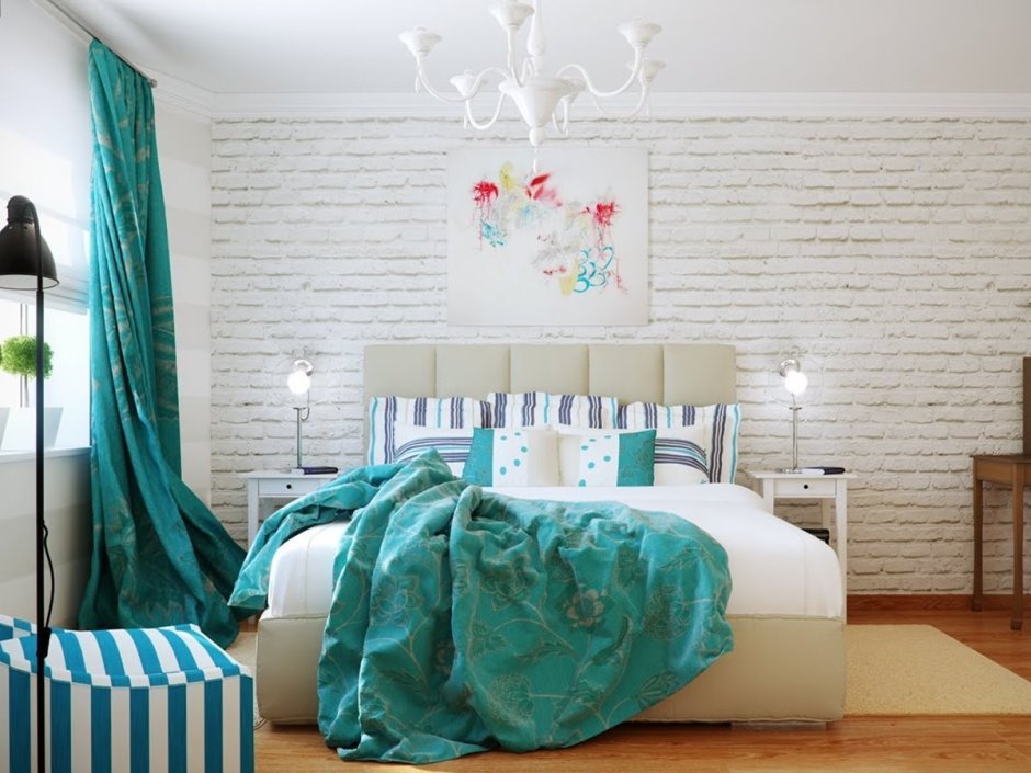 Интерьер в бирюзовых тонах