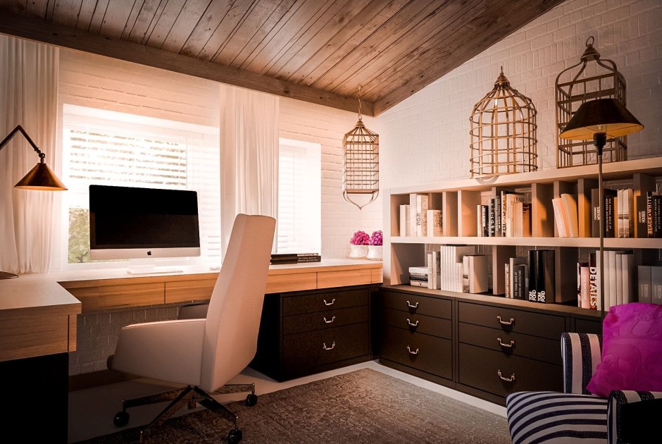 Интерьеры кабинета в загородном доме