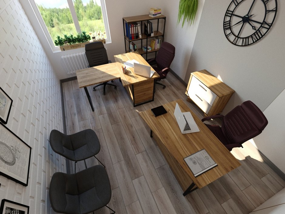 Интерьер маленького офиса