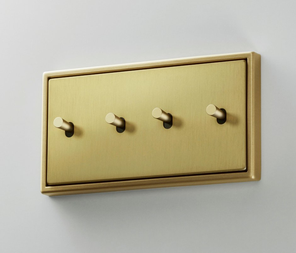 Lithoss розетка Void Round латунь